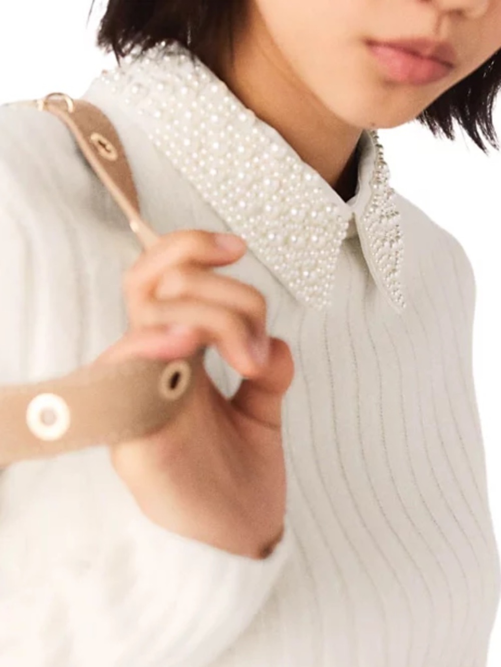 Micloza Ribbed Collared Sweater - Picture 2 of 7